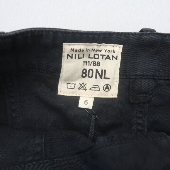 Nili Lotan Luna Linen Blend Pants in Carbon Size 6 NWT - Picture 7 of 11